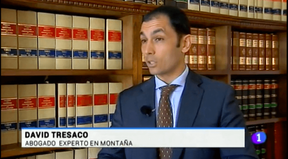 David Tresaco, abogado del despacho Alcázar Cuartero Abogados, habla en TVE de responsabilidades civiles en la montaña